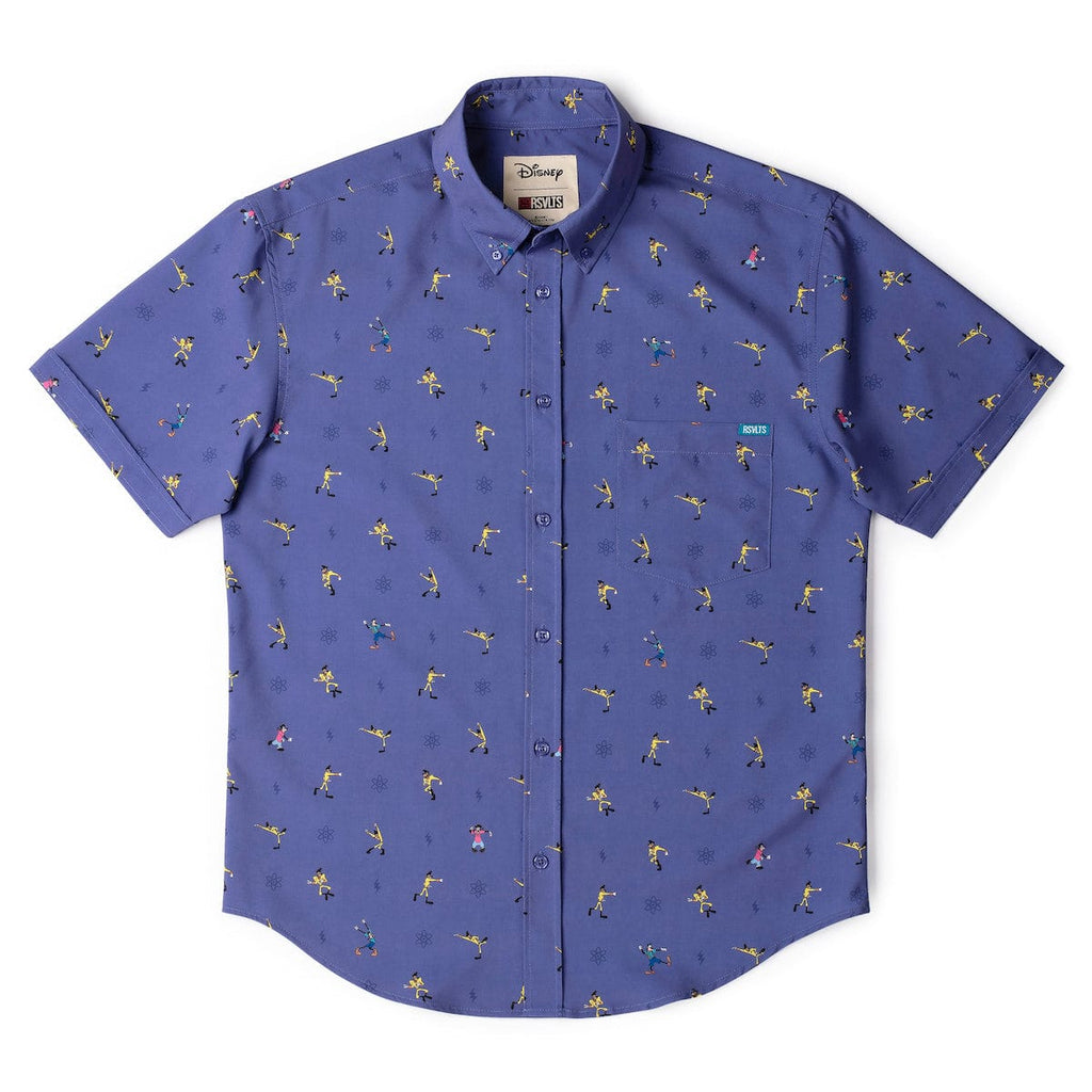 RSVLTS The Perfect Cast KUNUFLEX Short Sleeve Shirt in Purple — detail 6
