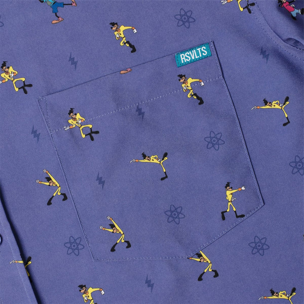 RSVLTS The Perfect Cast KUNUFLEX Short Sleeve Shirt in Purple — detail 4
