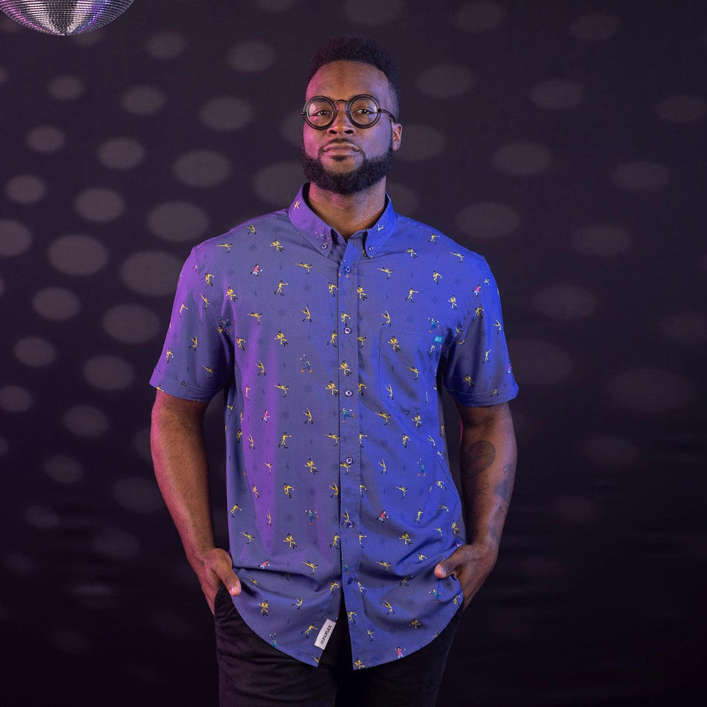RSVLTS The Perfect Cast KUNUFLEX Short Sleeve Shirt in Purple — detail 7