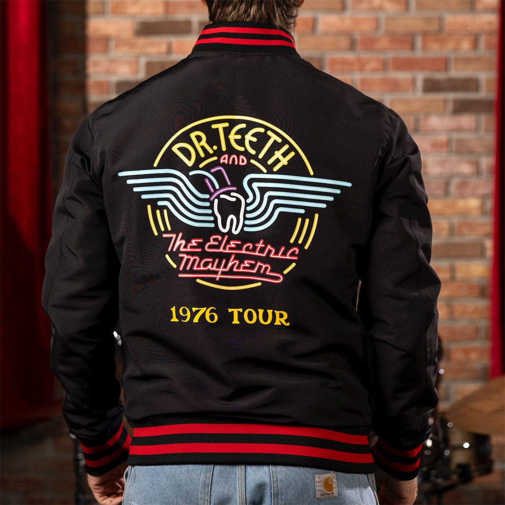 RSVLTS Dr. Teeth 1976 Tour Reversible Bomber Jacket in Black — detail 11