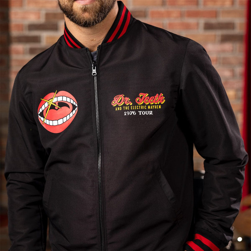 RSVLTS Dr. Teeth 1976 Tour Reversible Bomber Jacket in Black — detail 6