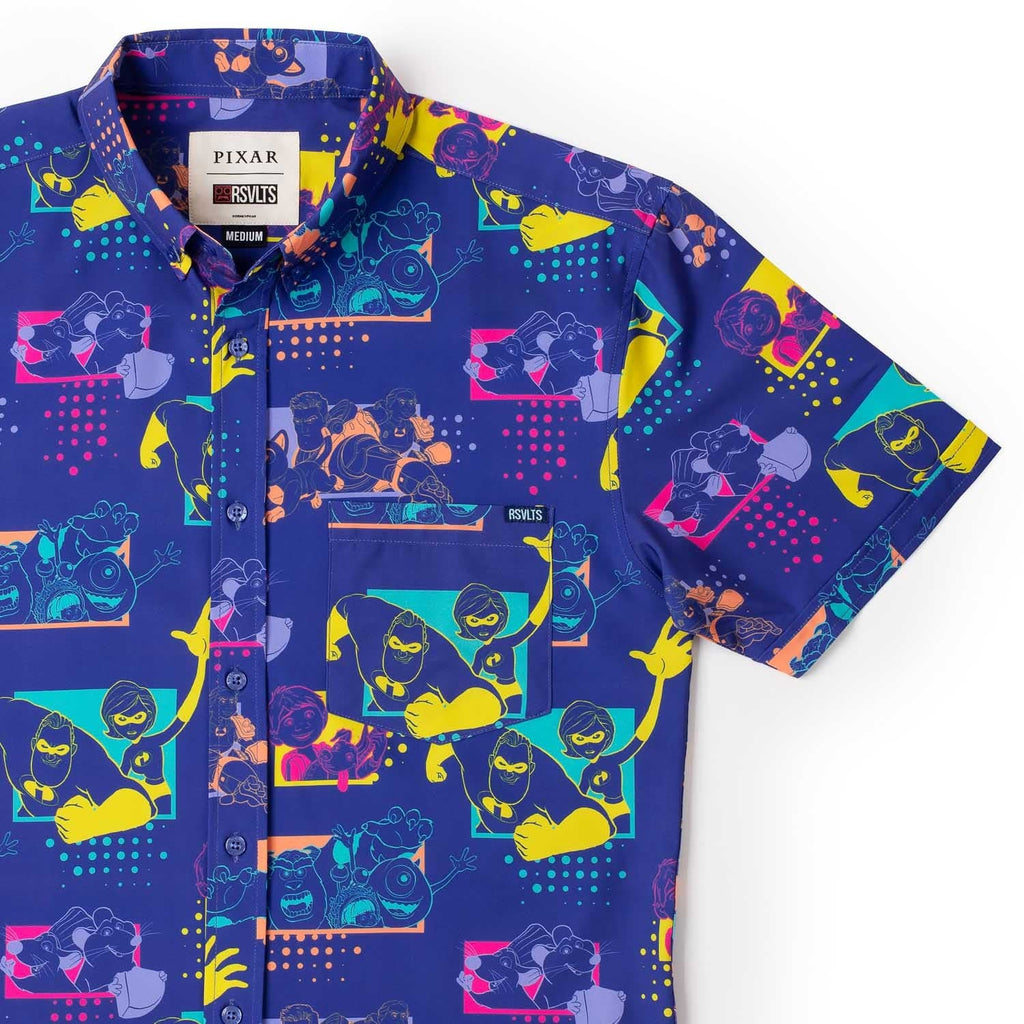 RSVLTS Adventure Partners KUNUFLEX Short Sleeve Shirt in Purple — front view
