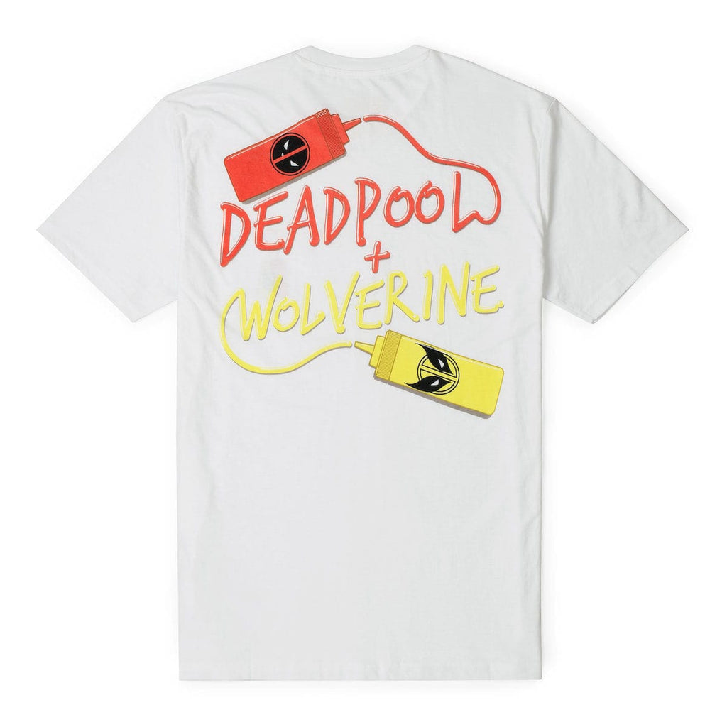 RSVLTS Ketchup and Mustard Crewneck Tee in White — detail 2