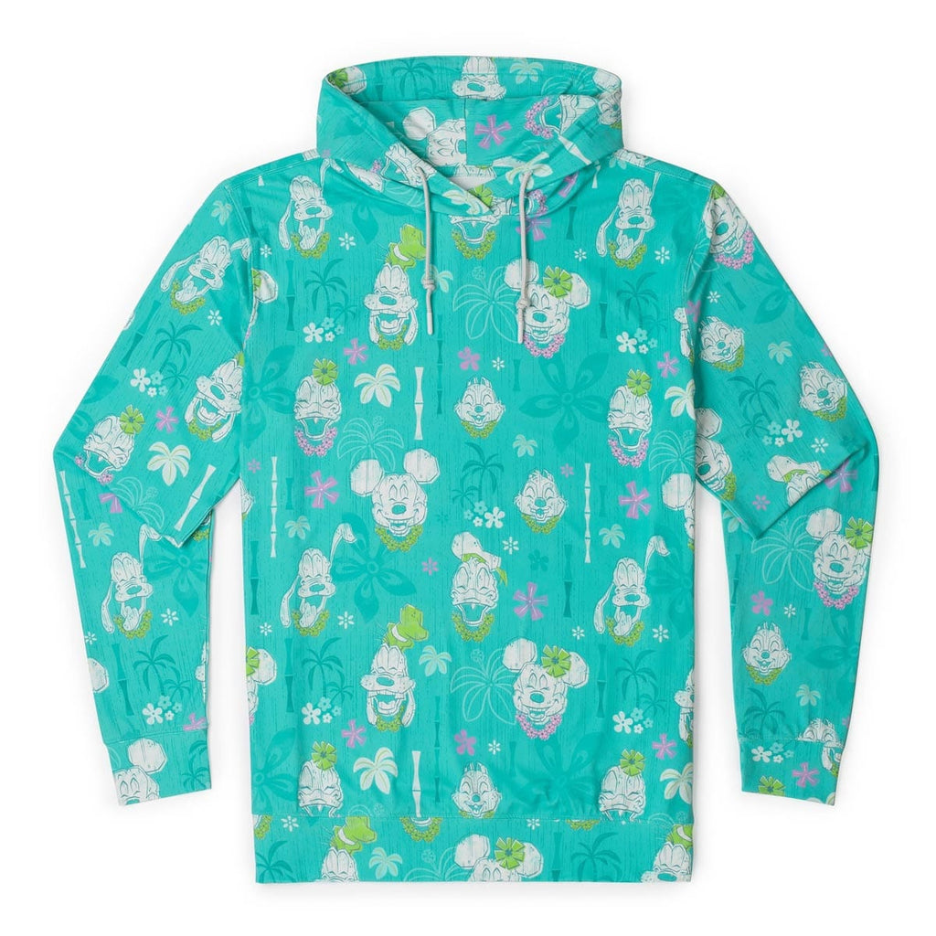 RSVLTS Island Smilin' Performance Hoodie in Green — front view