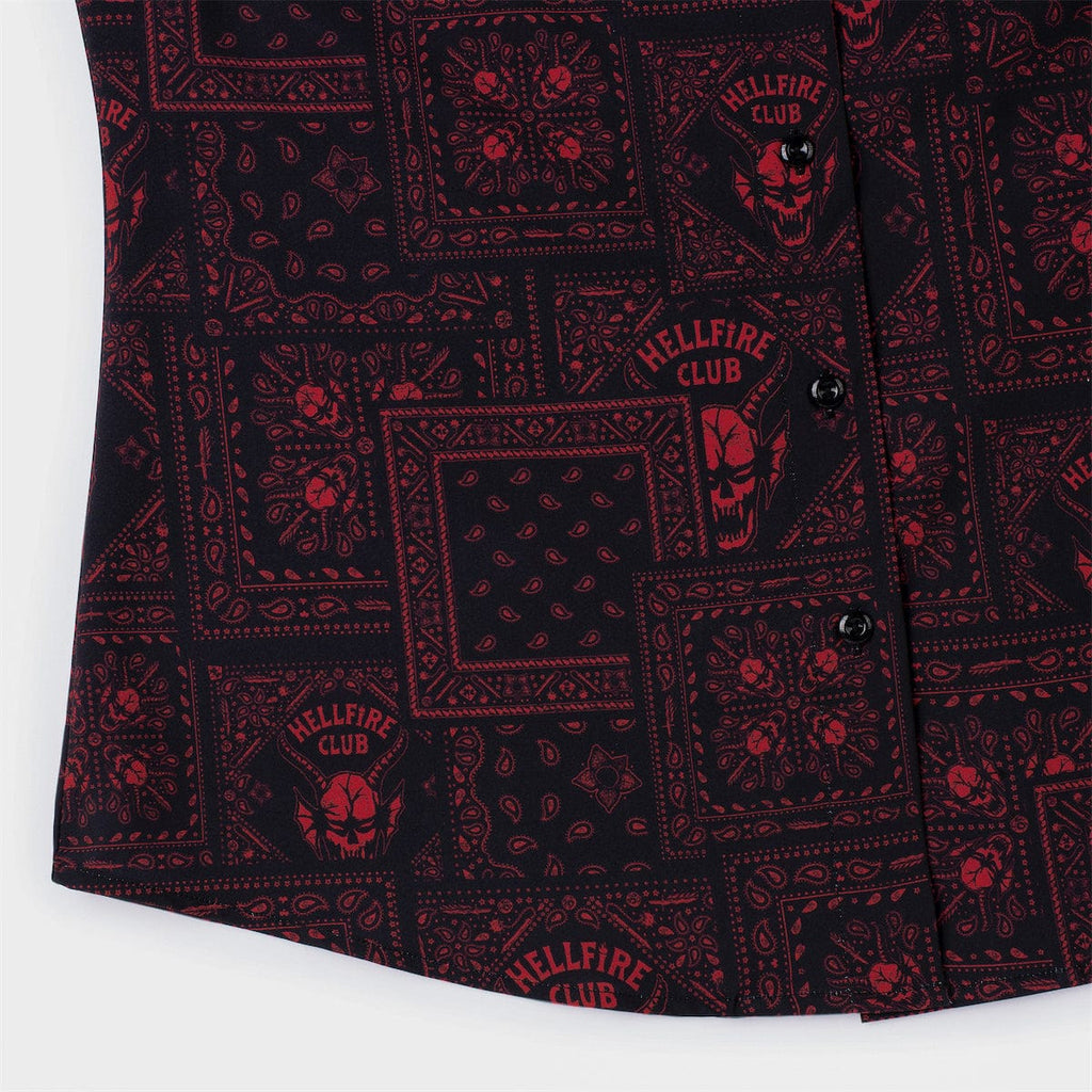 RSVLTS Welcome to Hellfire Women's KUNUFLEX Short Sleeve Shirt in Black — detail 9