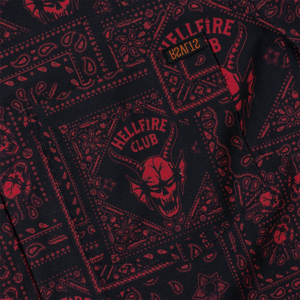 RSVLTS Welcome to Hellfire Women's KUNUFLEX Short Sleeve Shirt in Black — detail 5