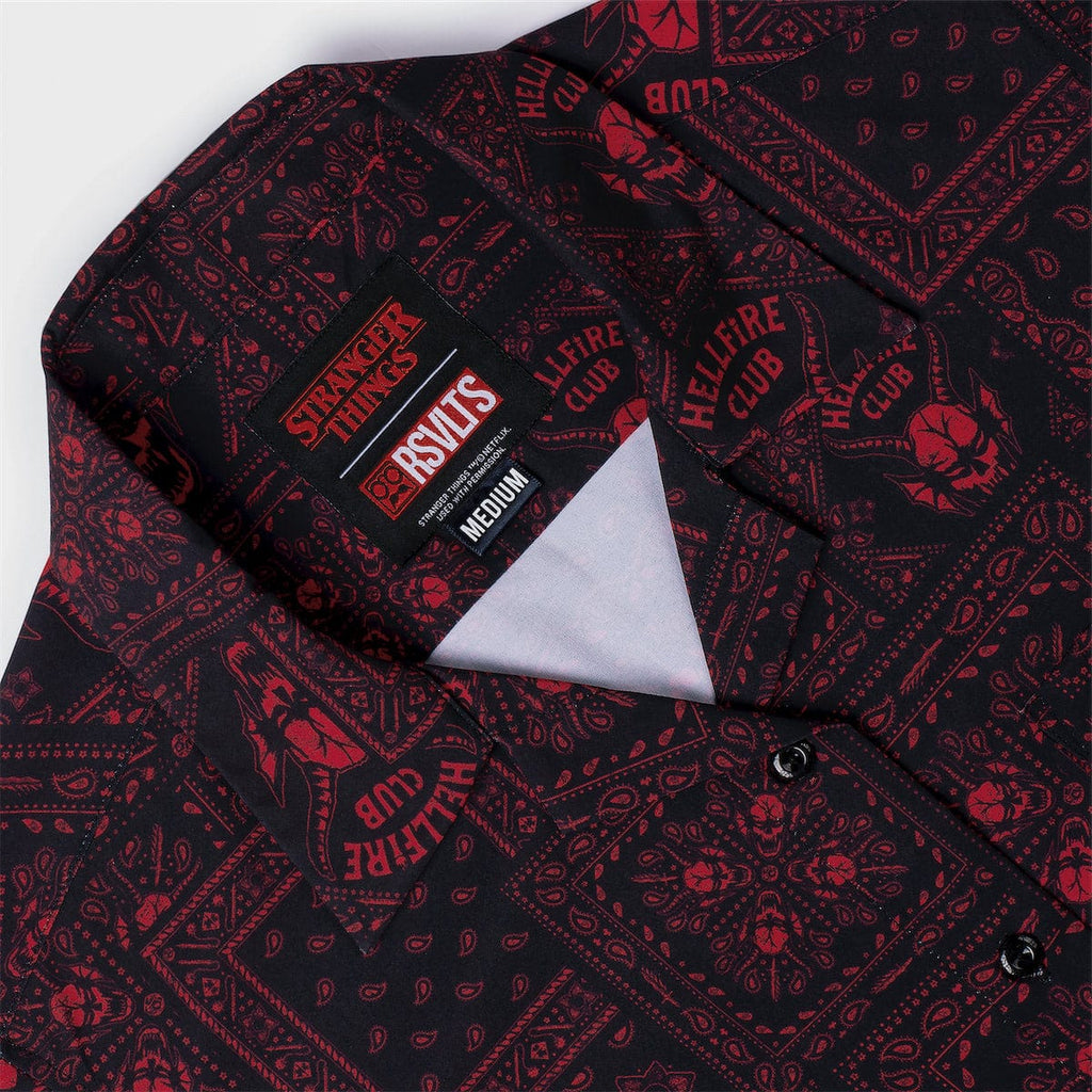 RSVLTS Welcome to Hellfire Women's KUNUFLEX Short Sleeve Shirt in Black — detail 8