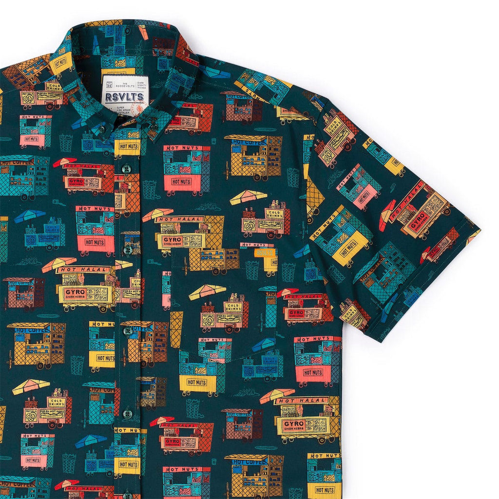 RSVLTS A La Cart KUNUFLEX Short Sleeve Shirt in Green — detail 5