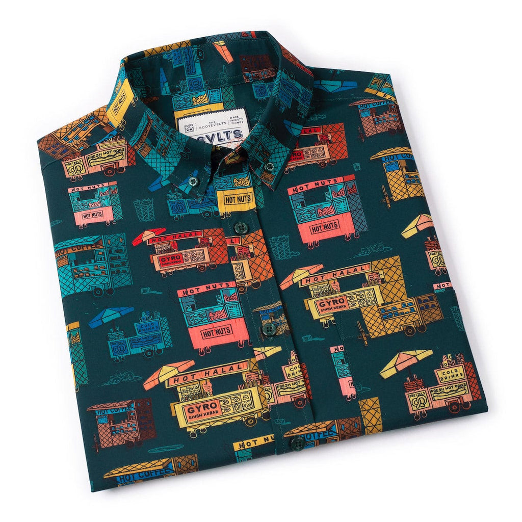 RSVLTS A La Cart KUNUFLEX Short Sleeve Shirt in Green — detail 11