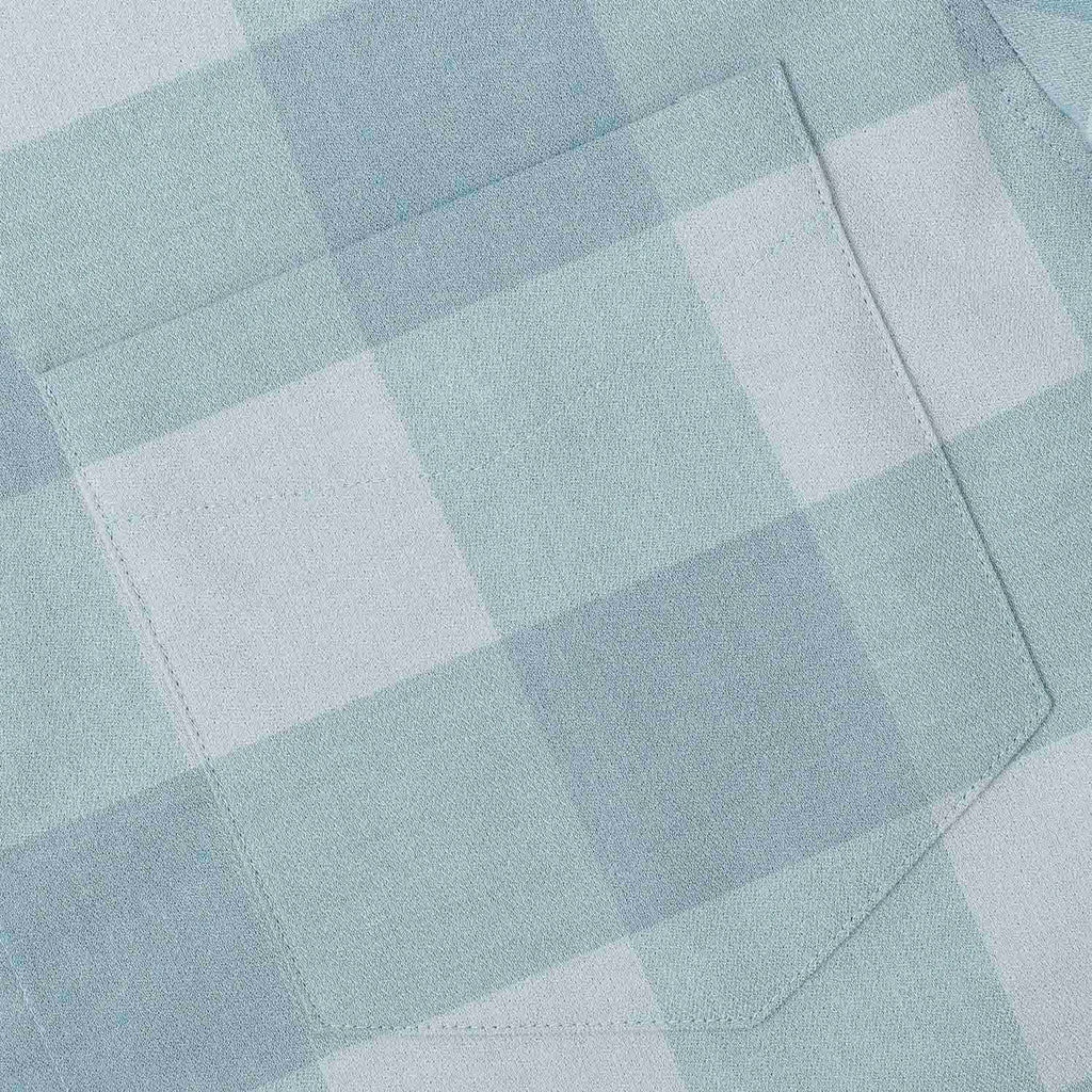 RSVLTS Flanny Tanner BorlandFlex Long Sleeve Flannel in Blue — detail 5