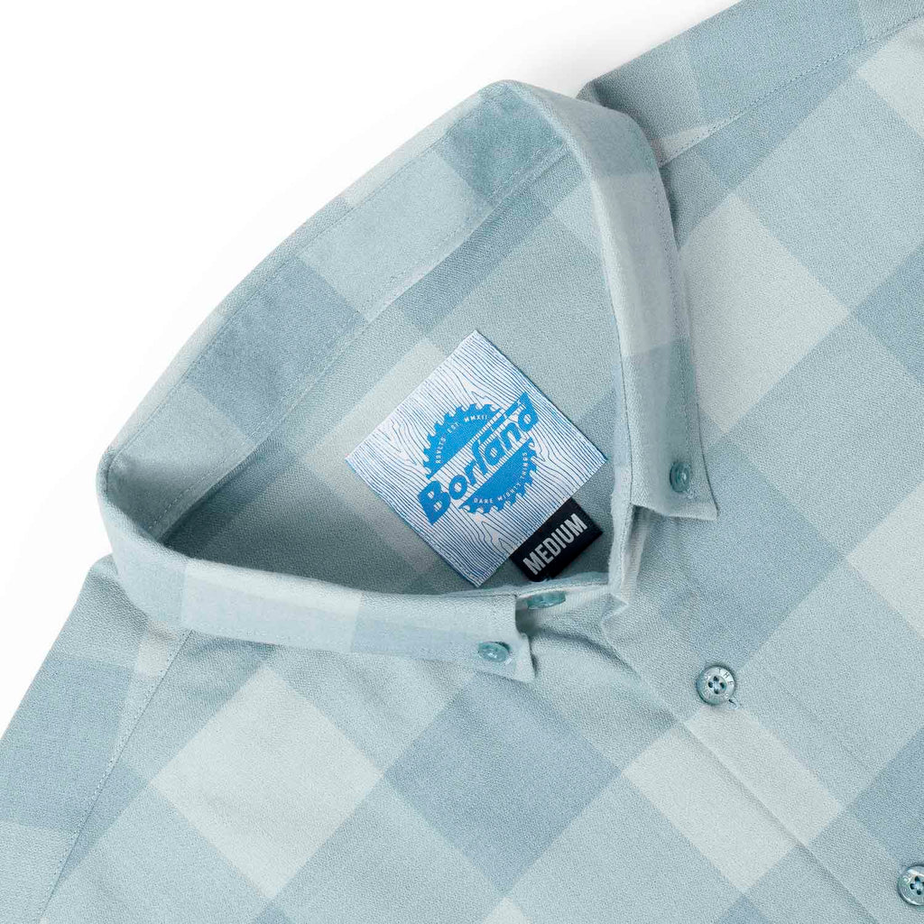 RSVLTS Flanny Tanner BorlandFlex Long Sleeve Flannel in Blue — detail 3