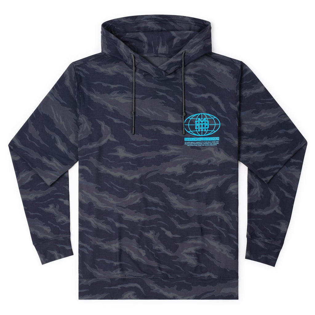 RSVLTS Dare Mighty Things Corp. Performance Hoodie in Gray — front view
