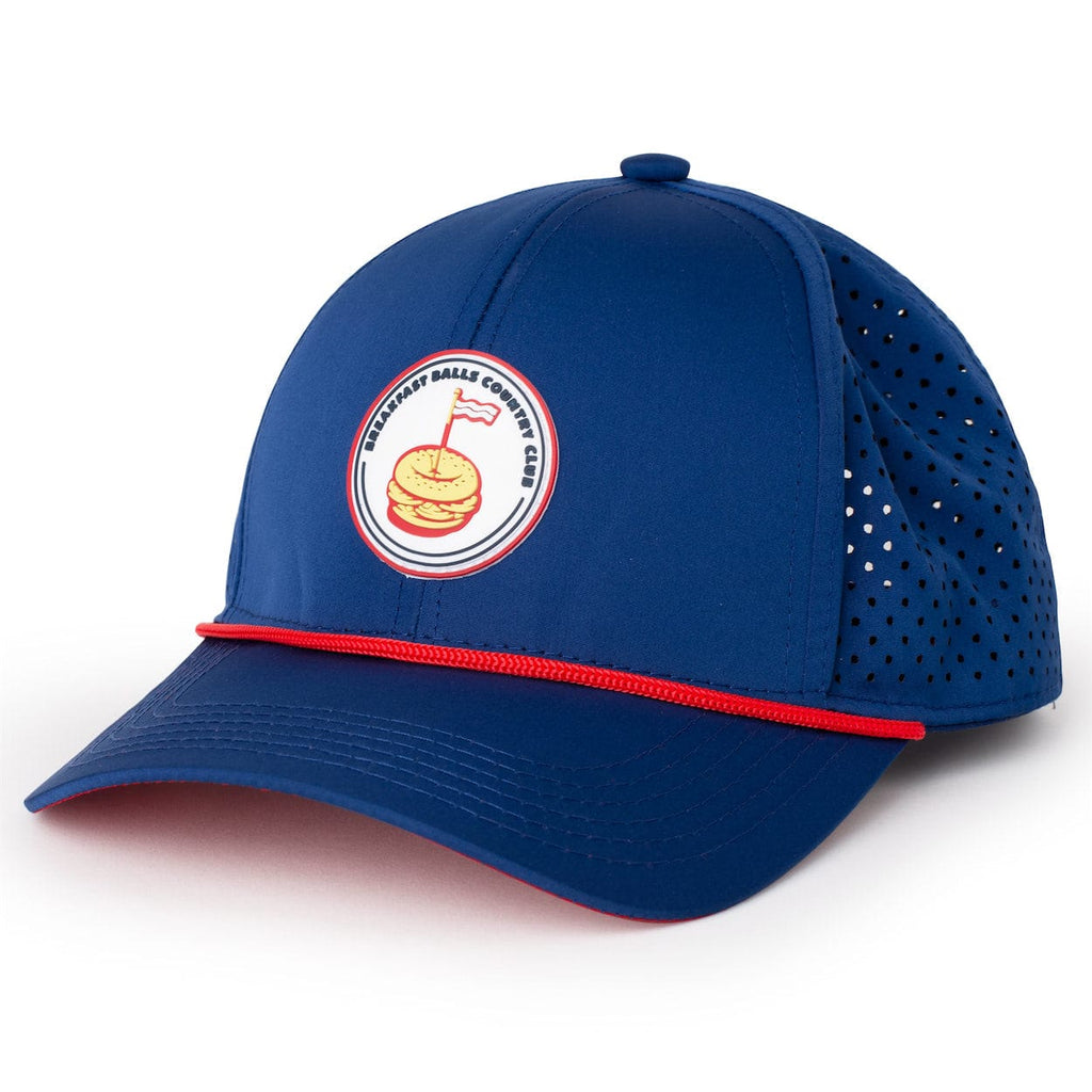 RSVLTS Country Club Trucker Hat in Blue — front view