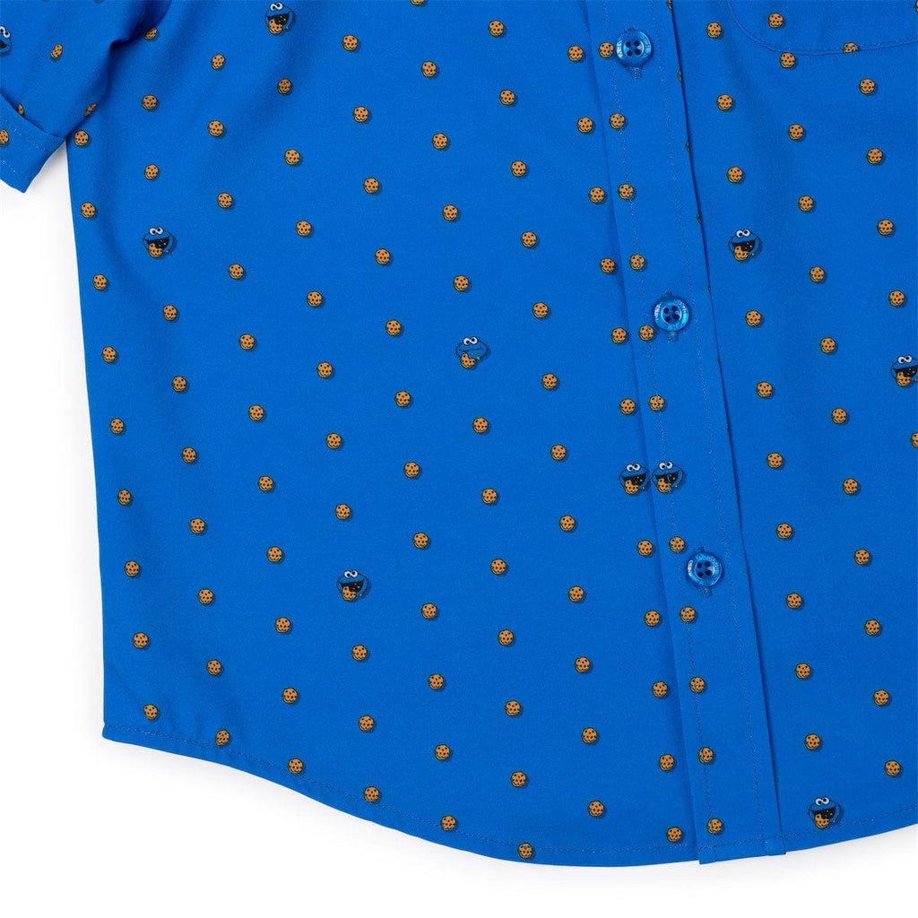 RSVLTS Me Want Cookie! Preschool KUNUFLEX Short Sleeve Shirt in Blue — detail 7
