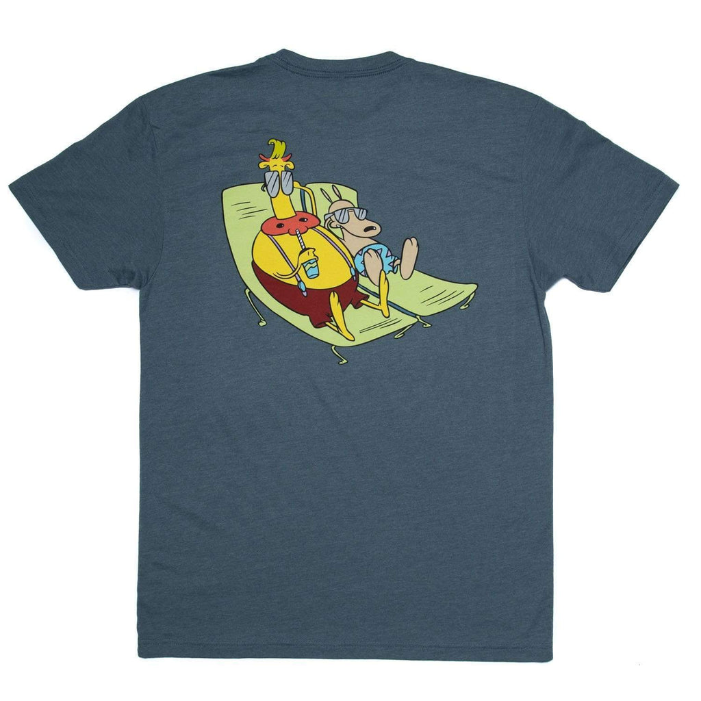RSVLTS Laid Back Crewneck Tee in Gray — front view