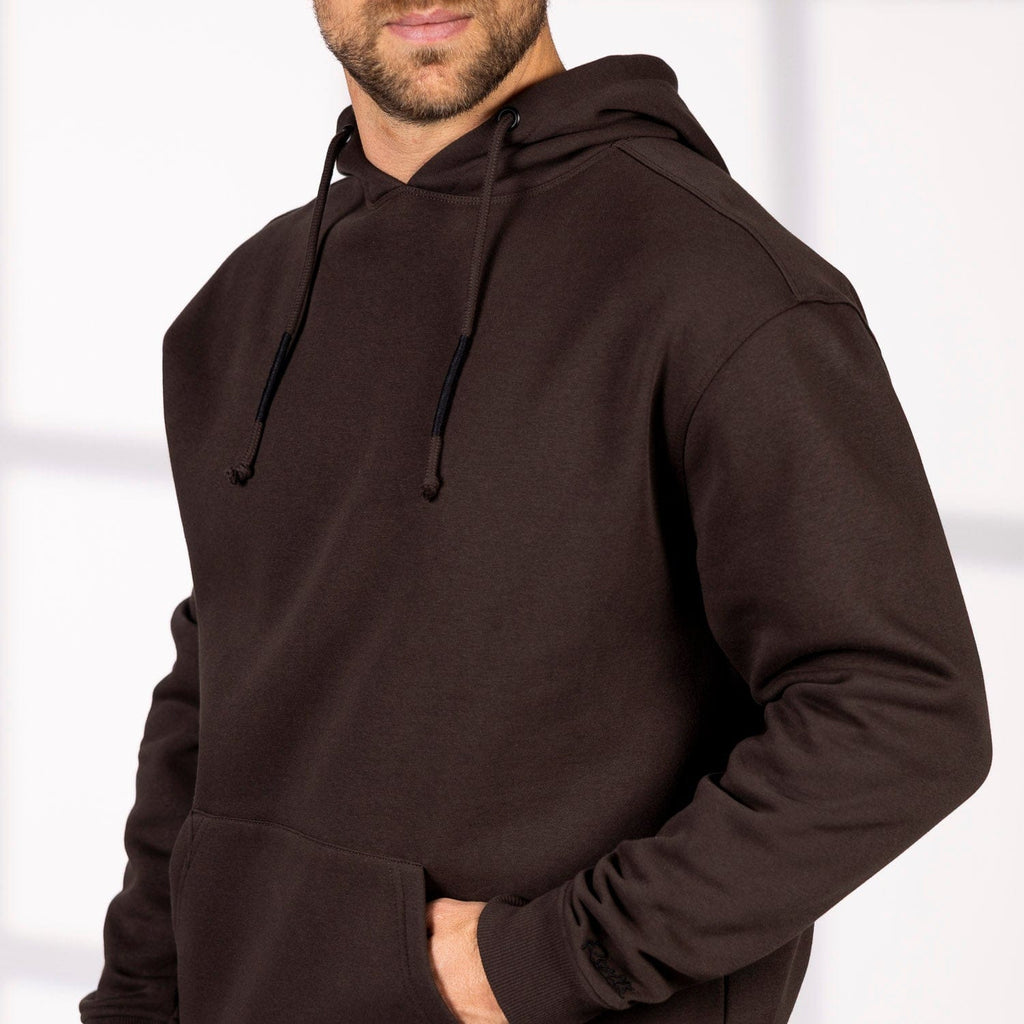 RSVLTS Mocha Mayhem Classic Hoodie in Brown — front view