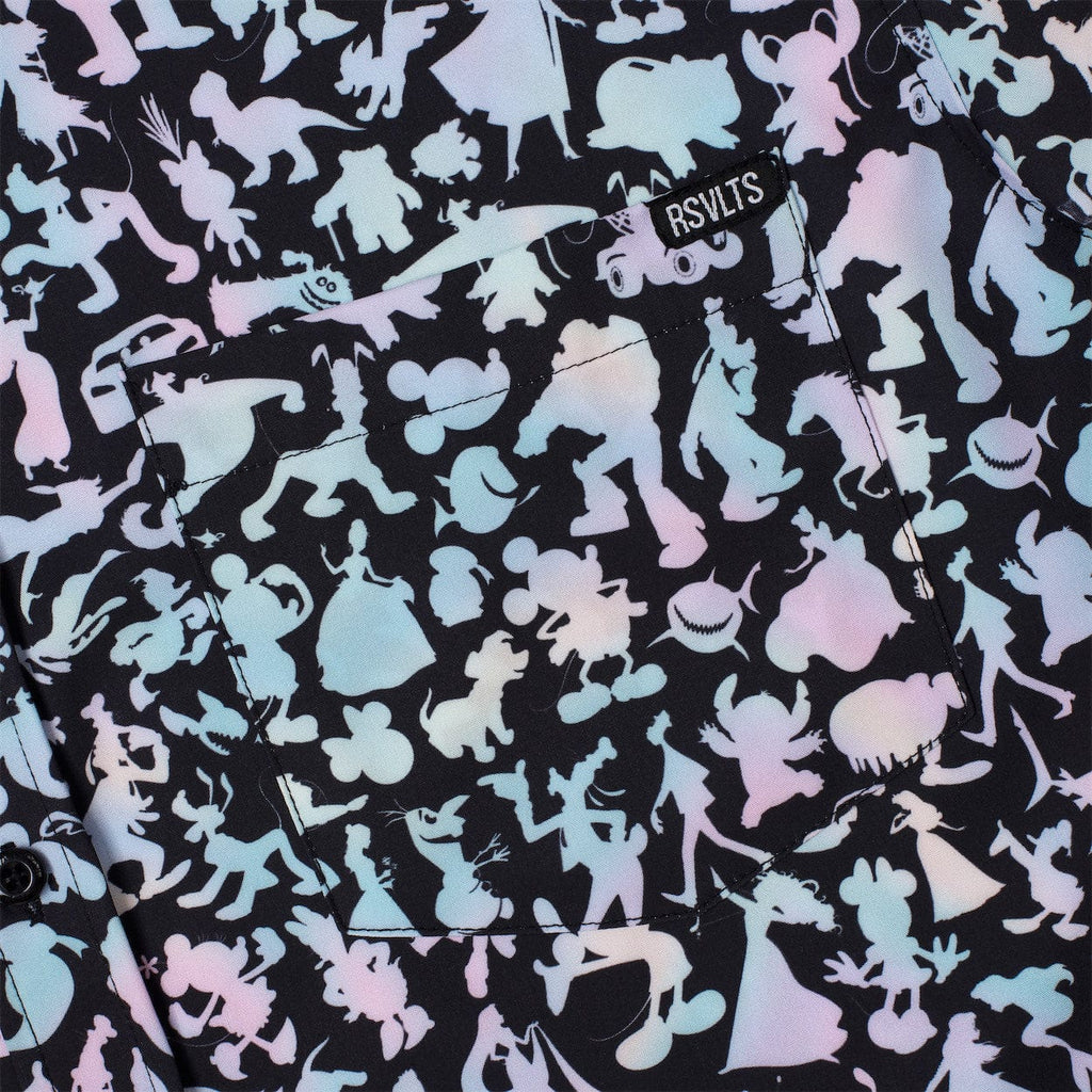 RSVLTS Pastel Pals KUNUFLEX Short Sleeve Shirt in Black — detail 8