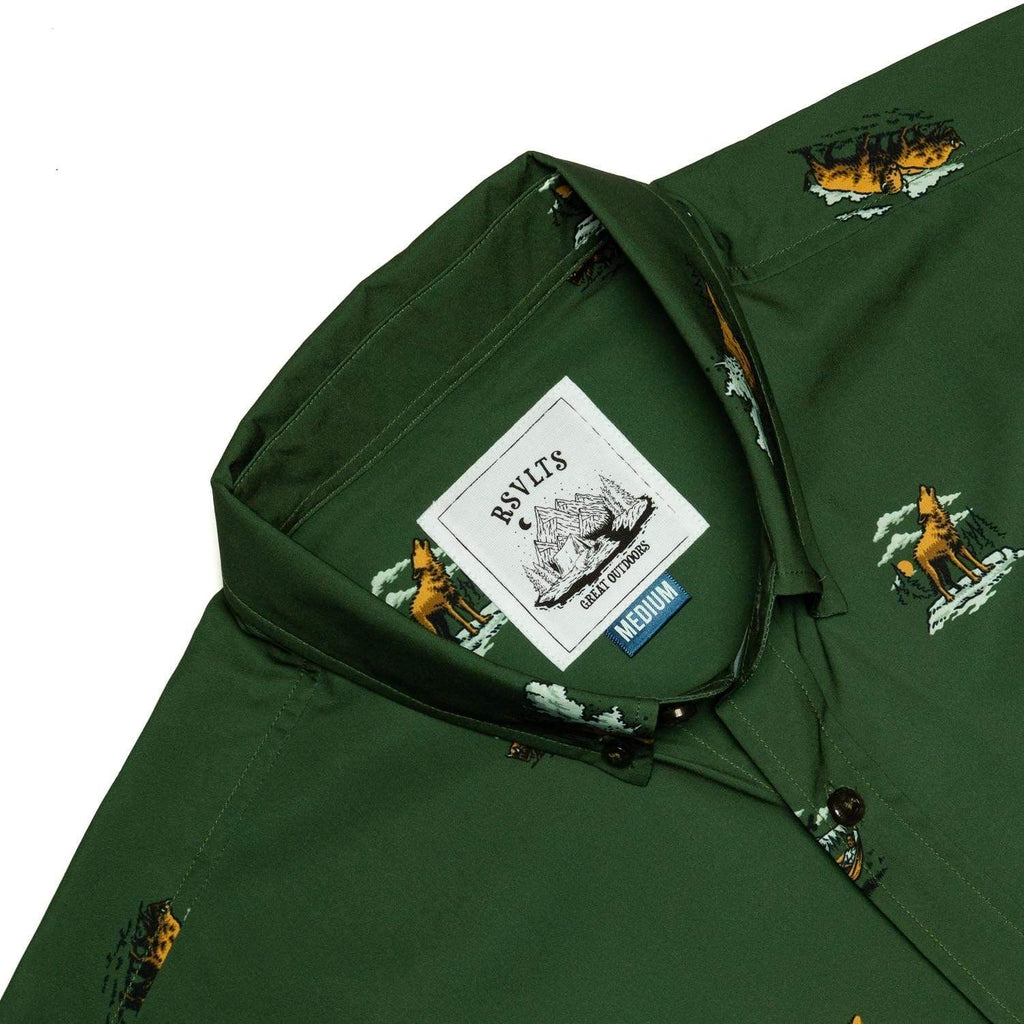 RSVLTS Yellowstone KUNUFLEX Short Sleeve Shirt in Green — detail 6