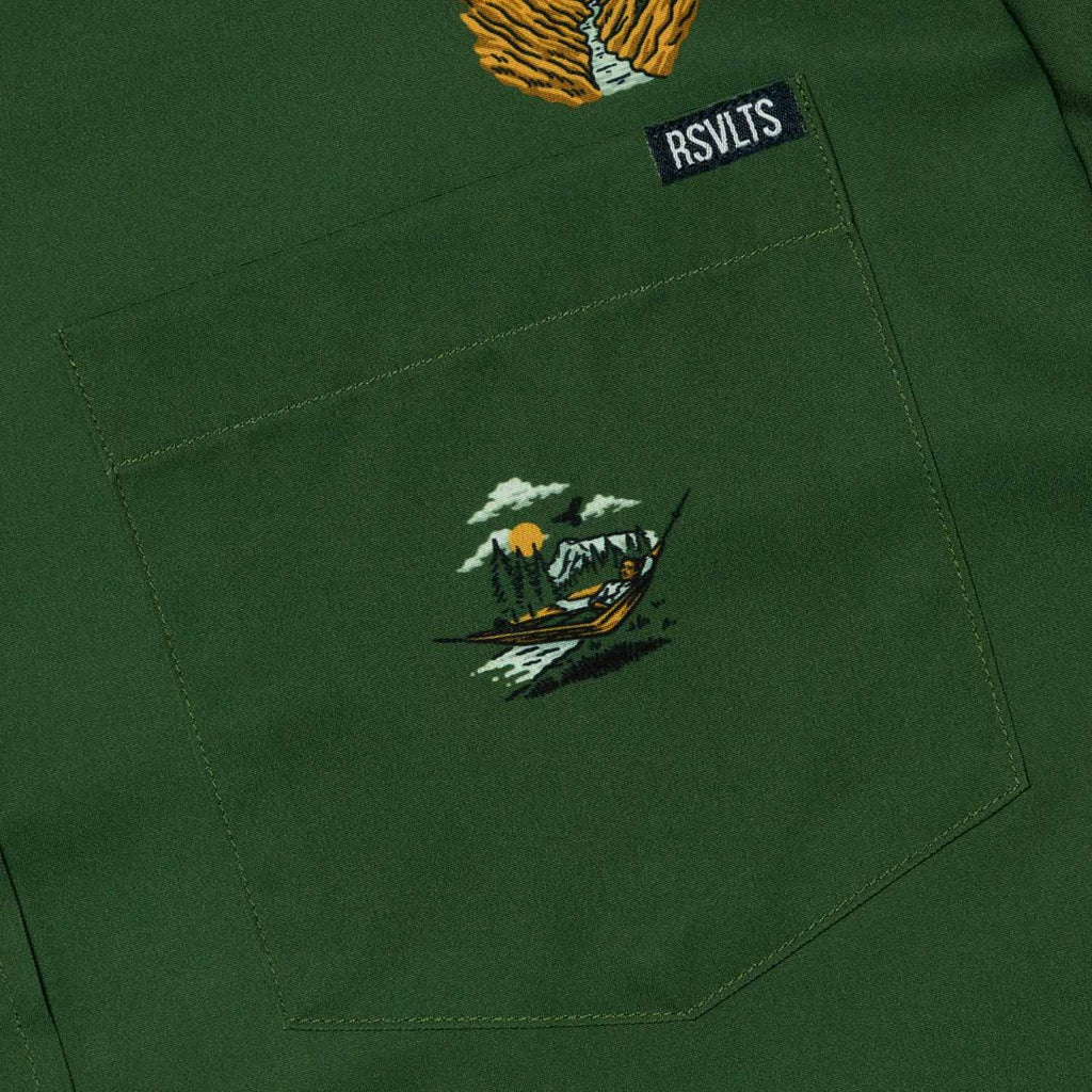 RSVLTS Yellowstone KUNUFLEX Short Sleeve Shirt in Green — detail 5