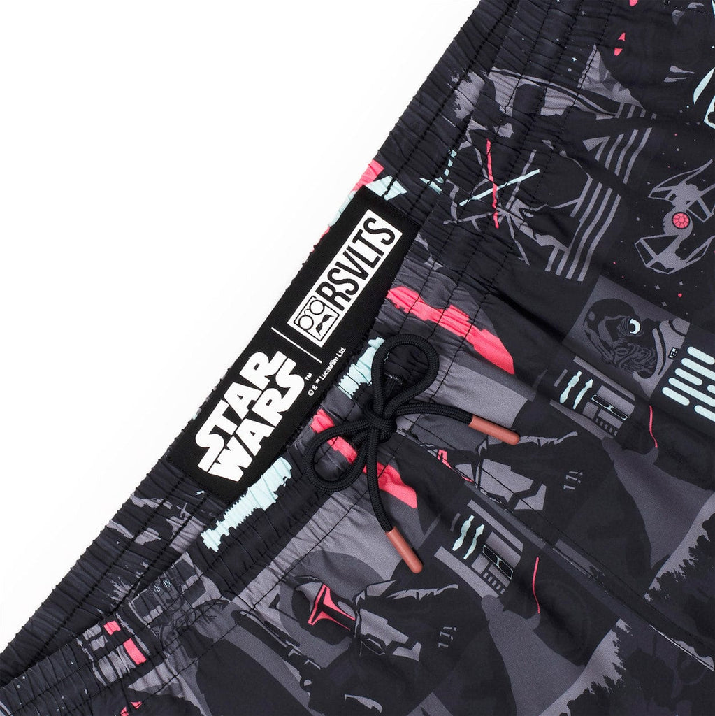 RSVLTS Trilogy’s End Hybrid Shorts in Black — detail 3