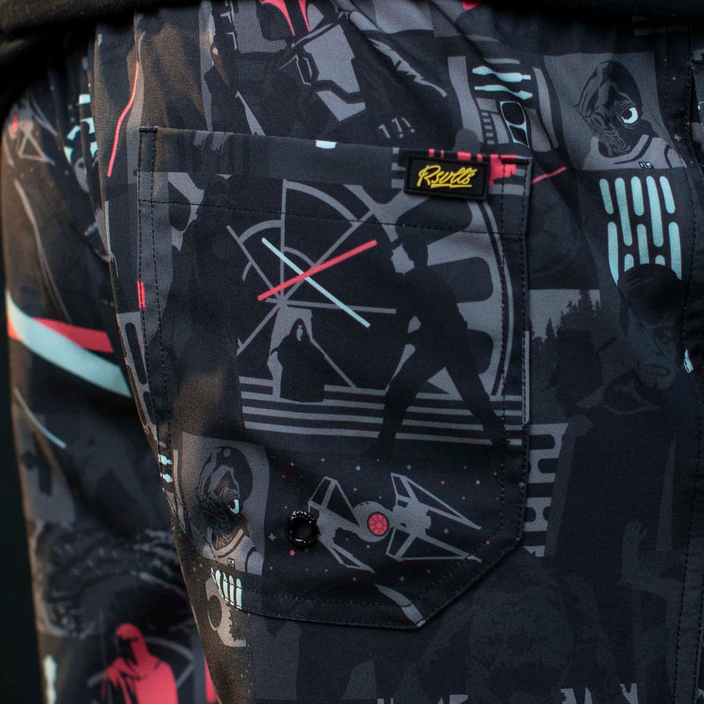 RSVLTS Trilogy’s End Hybrid Shorts in Black — detail 6