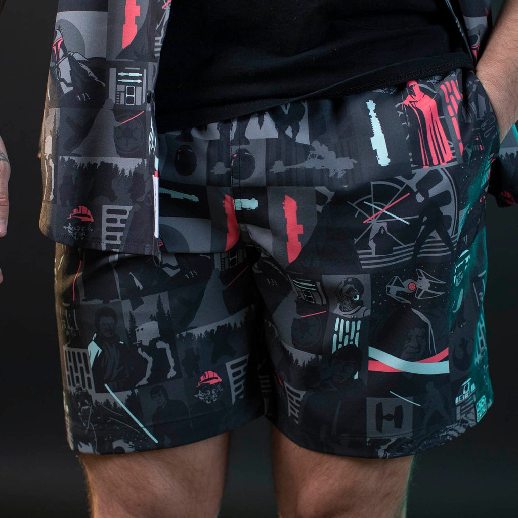 RSVLTS Trilogy’s End Hybrid Shorts in Black — detail 2