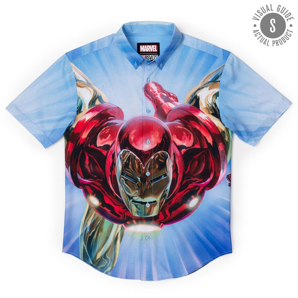 RSVLTS The Invincible KUNUFLEX Short Sleeve Shirt in Blue — detail 7