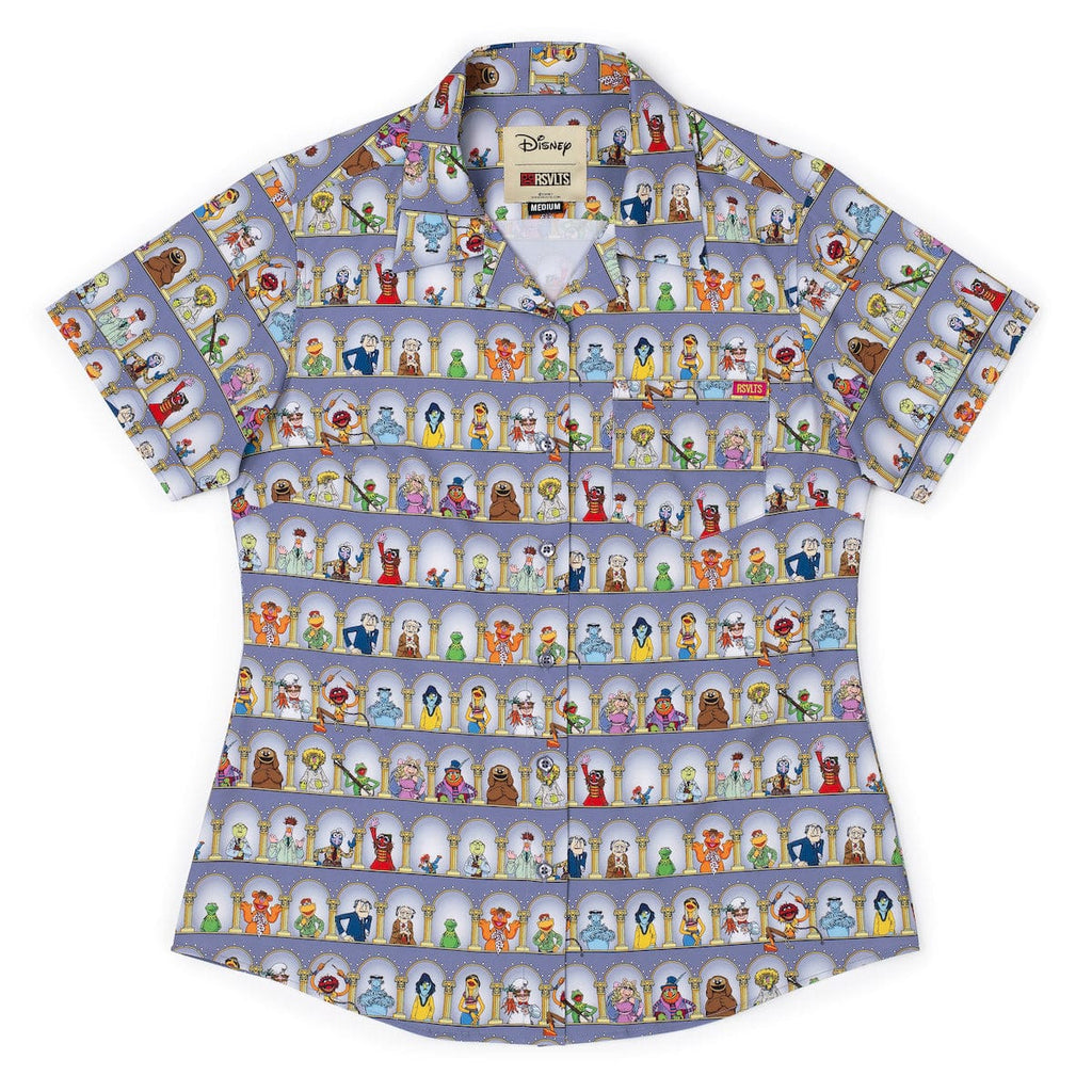 RSVLTS Light the Lights Women's KUNUFLEX Short Sleeve Shirt in Gray — detail 7