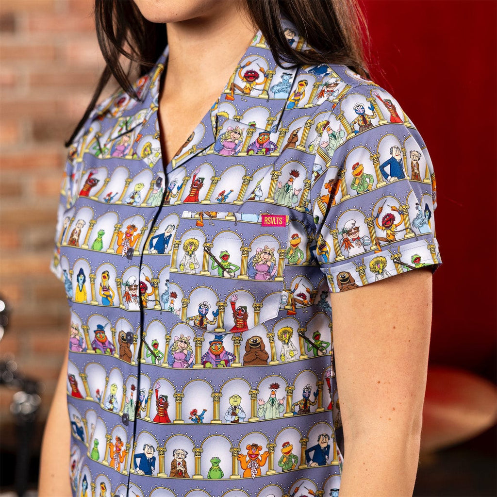 RSVLTS Light the Lights Women's KUNUFLEX Short Sleeve Shirt in Gray — detail 8