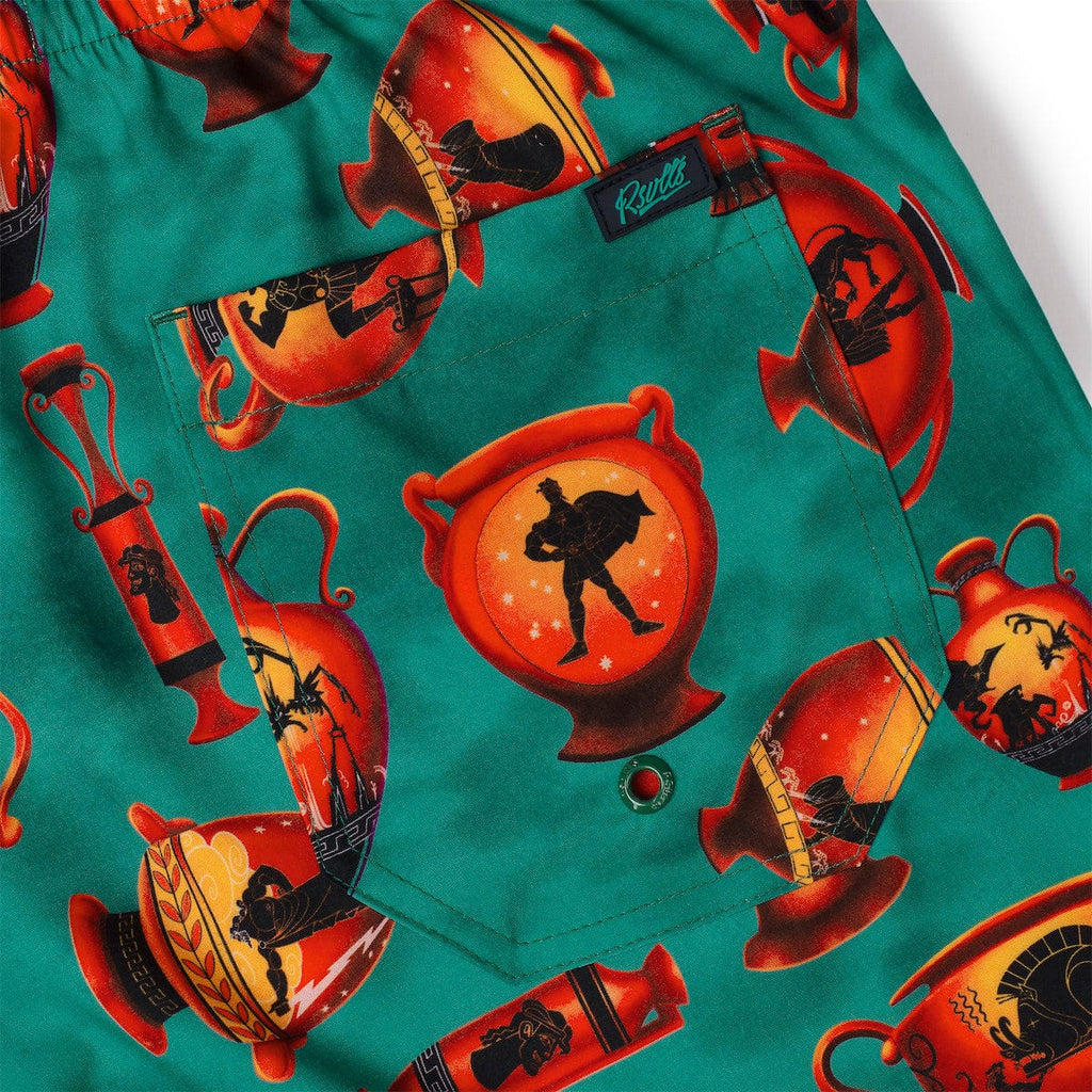 RSVLTS Vases of Valor Hybrid Shorts in Green — detail 4