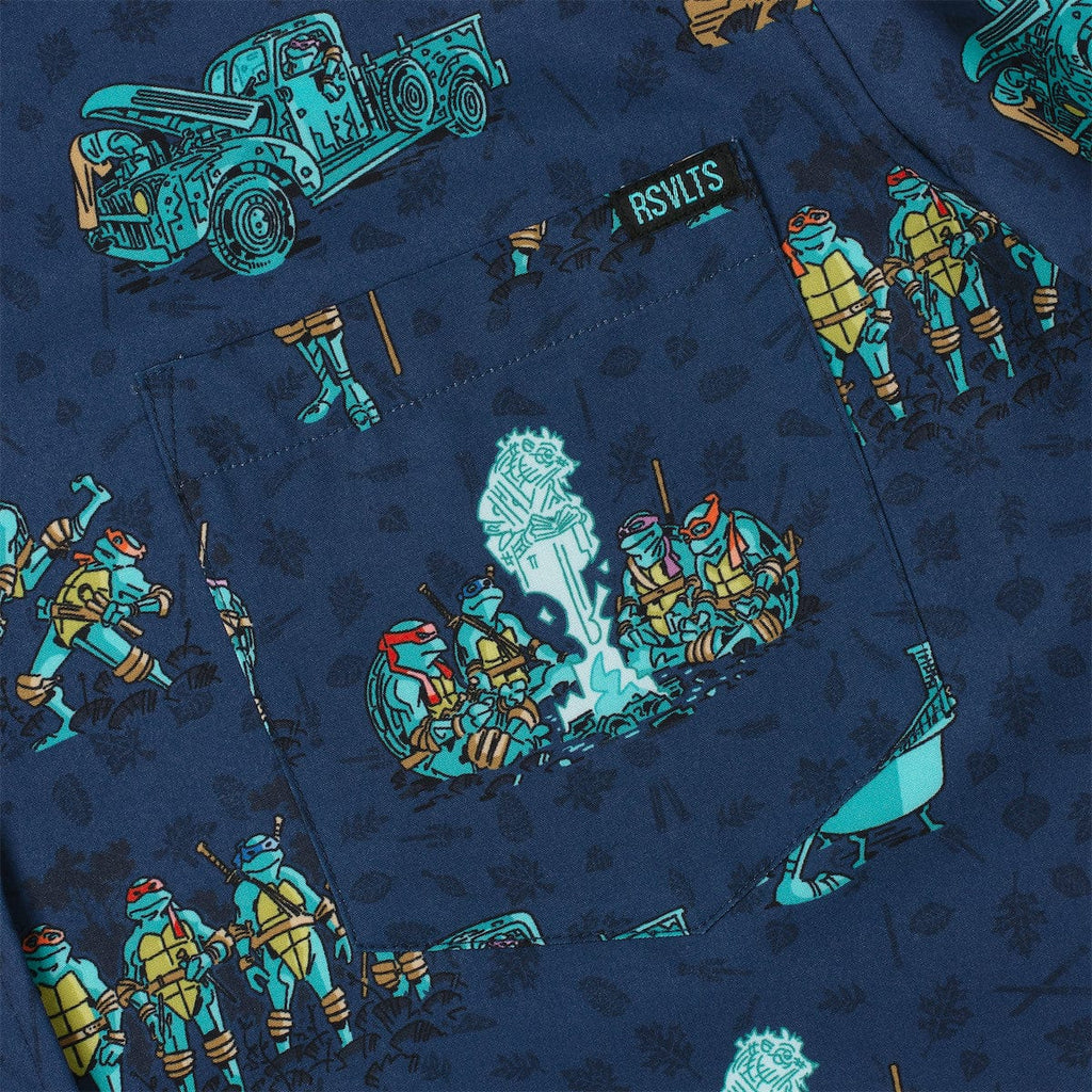 RSVLTS It's Time to Go Back KUNUFLEX Short Sleeve Shirt in Blue — detail 5