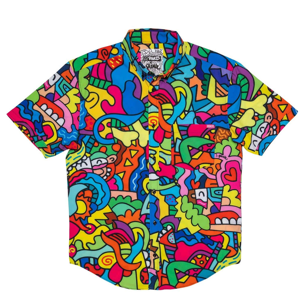 RSVLTS Inside the Mind of J KUNUFLEX Short Sleeve Shirt in Multicolor — detail 2