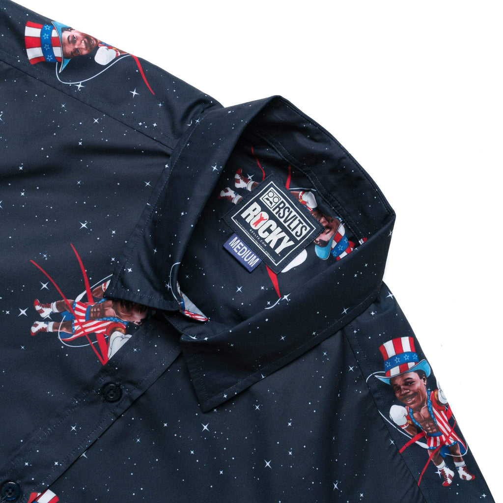 RSVLTS Apollo Creed KUNUFLEX Short Sleeve Shirt in Blue — detail 6