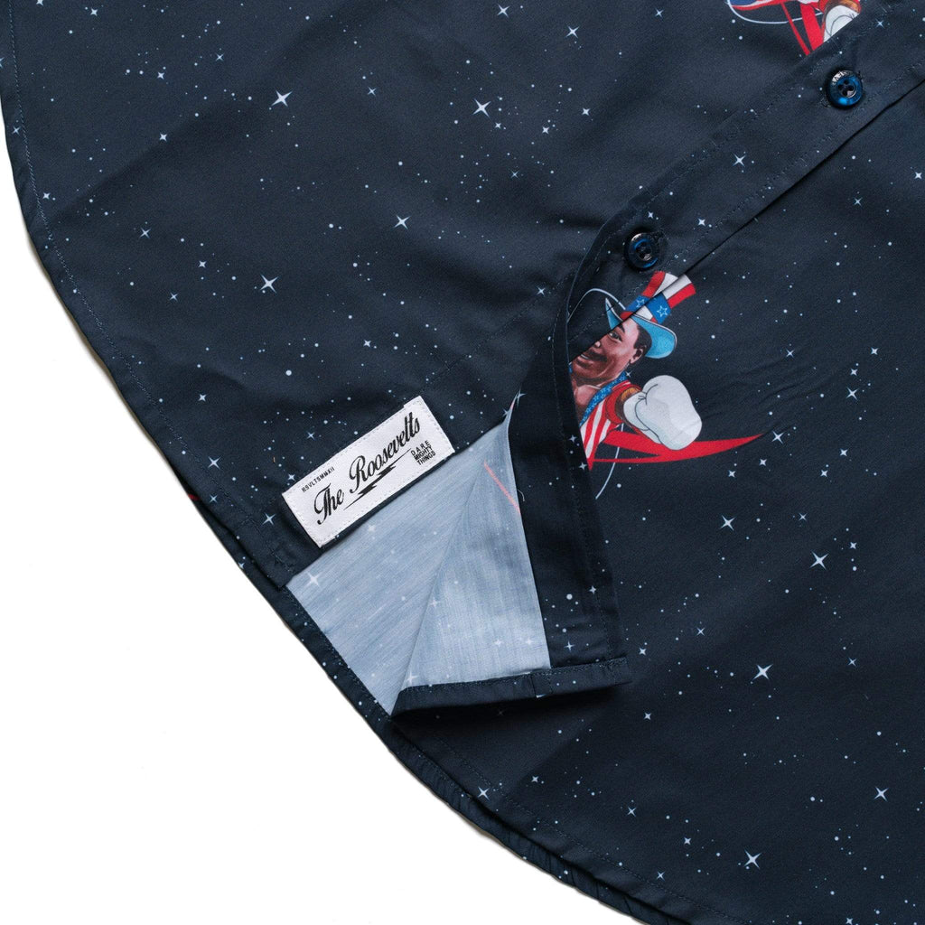 RSVLTS Apollo Creed KUNUFLEX Short Sleeve Shirt in Blue — detail 7