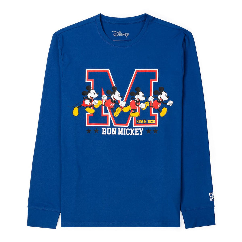 RSVLTS M-azing Mickey Long Sleeve Performance Tee in Blue — front view