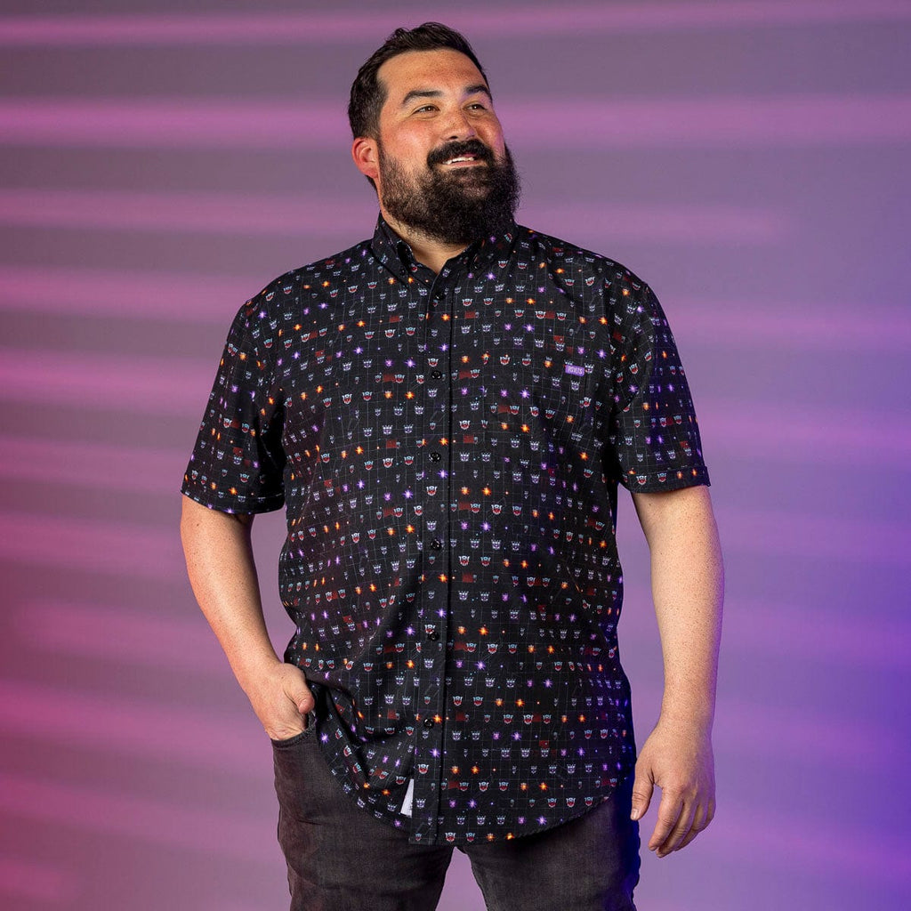 RSVLTS The Transformers Will Return! KUNUFLEX Short Sleeve Shirt in Black — detail 7