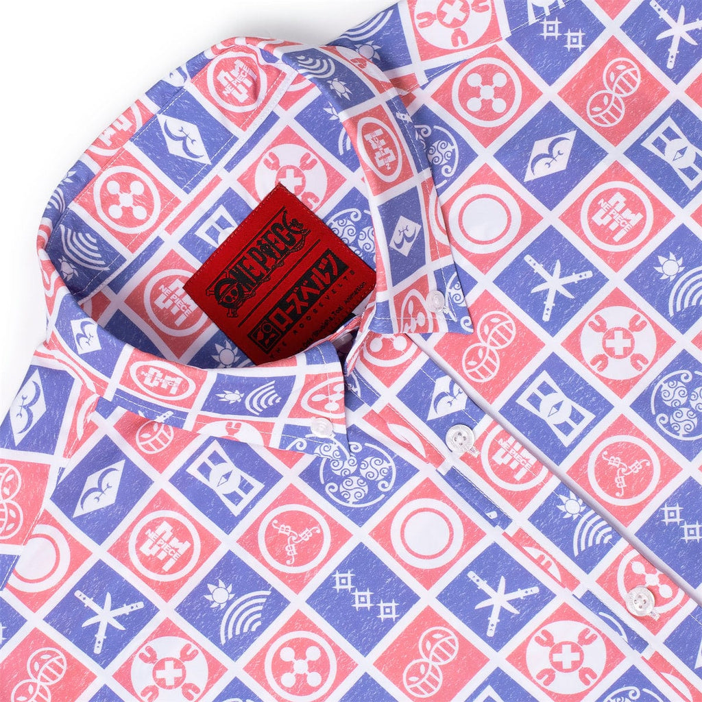RSVLTS Stamps of the Sea KUNUFLEX Short Sleeve Shirt in Blue — detail 9