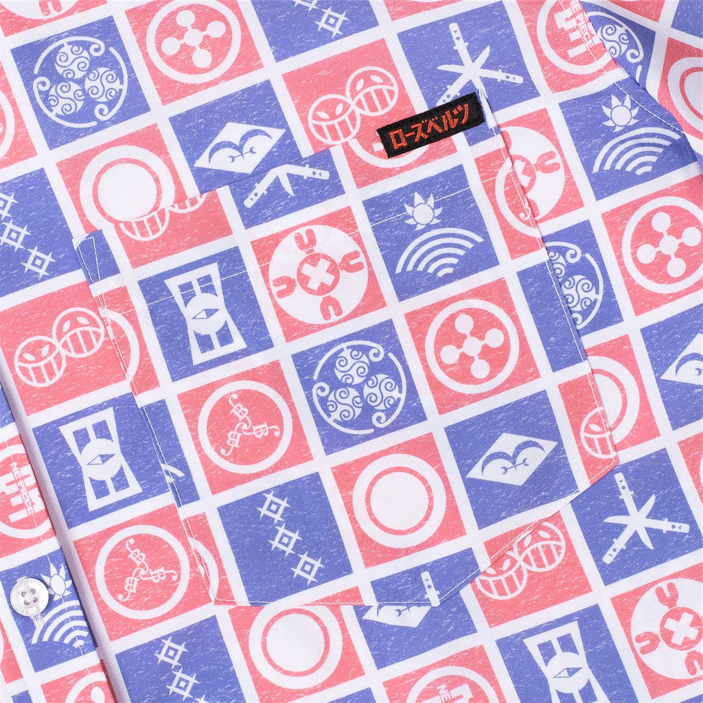 RSVLTS Stamps of the Sea KUNUFLEX Short Sleeve Shirt in Blue — detail 6
