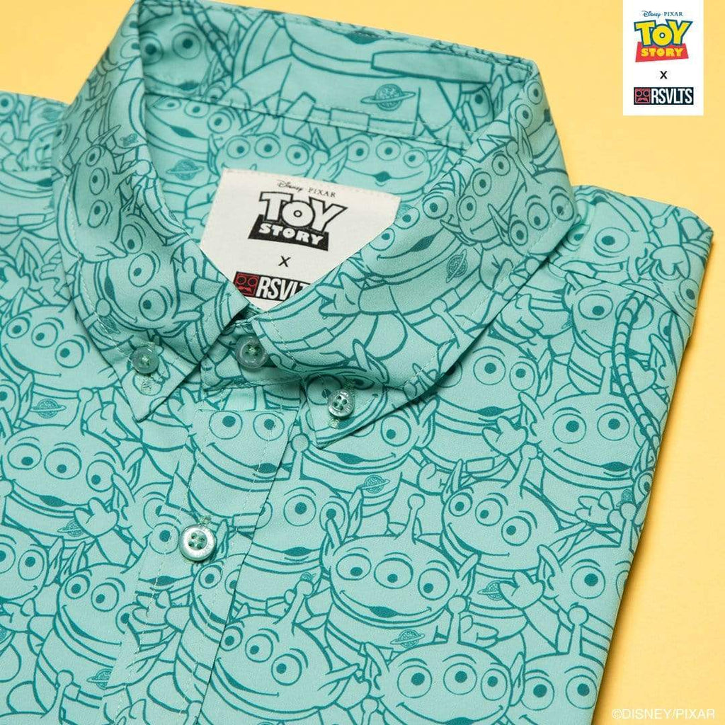 RSVLTS The Crane Escape KUNUFLEX Short Sleeve Shirt in Green — detail 8