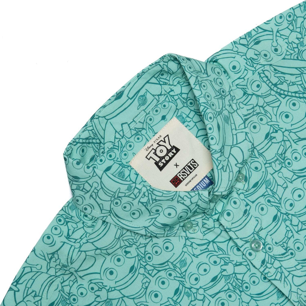 RSVLTS The Crane Escape KUNUFLEX Short Sleeve Shirt in Green — detail 15