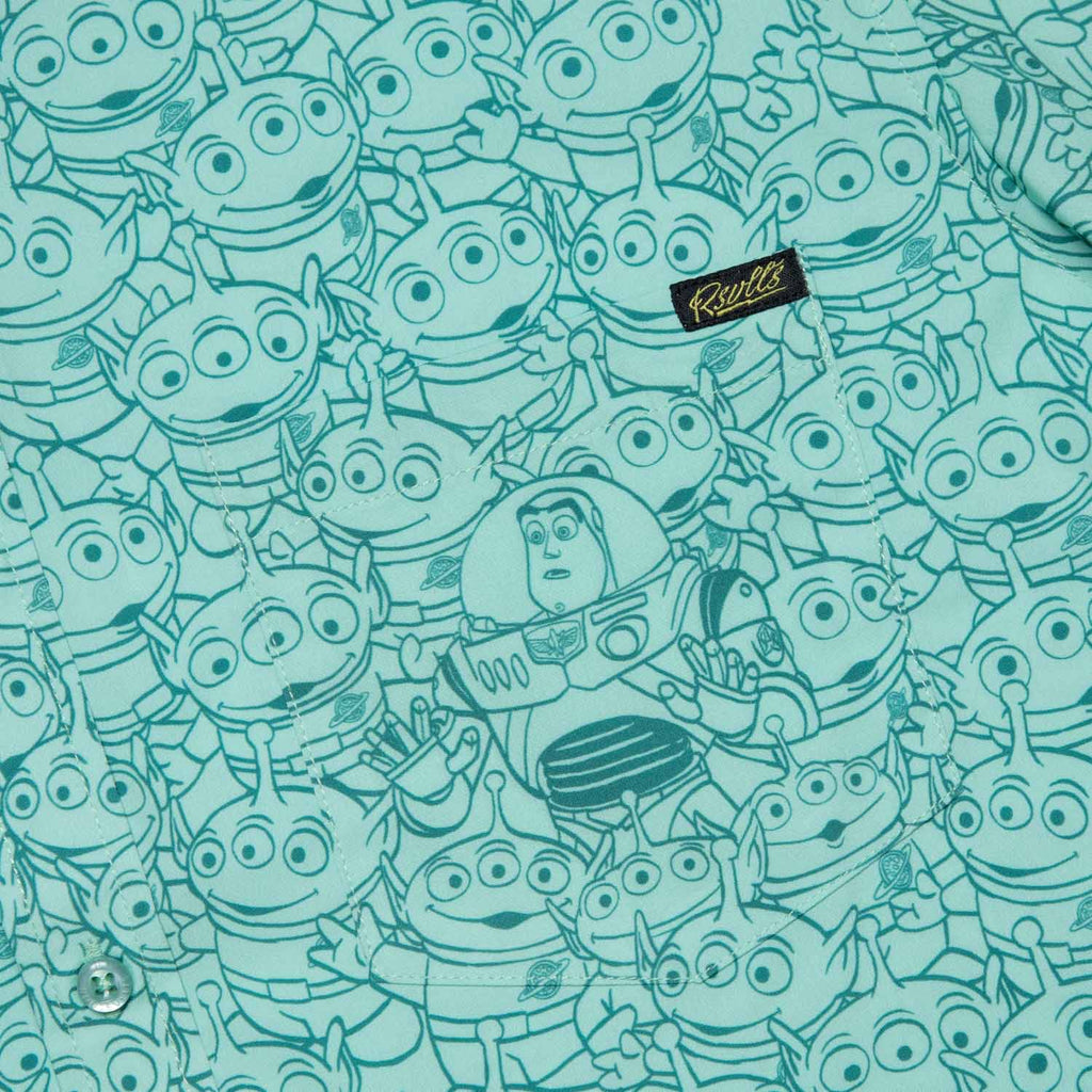 RSVLTS The Crane Escape KUNUFLEX Short Sleeve Shirt in Green — detail 6