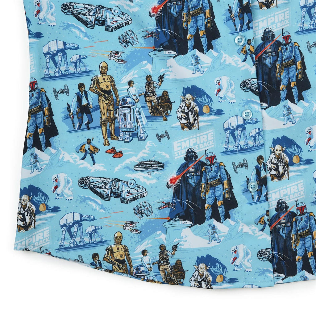 RSVLTS Sweet Dreams, Rebels! Women's KUNUFLEX Short Sleeve Shirt in Blue — detail 8