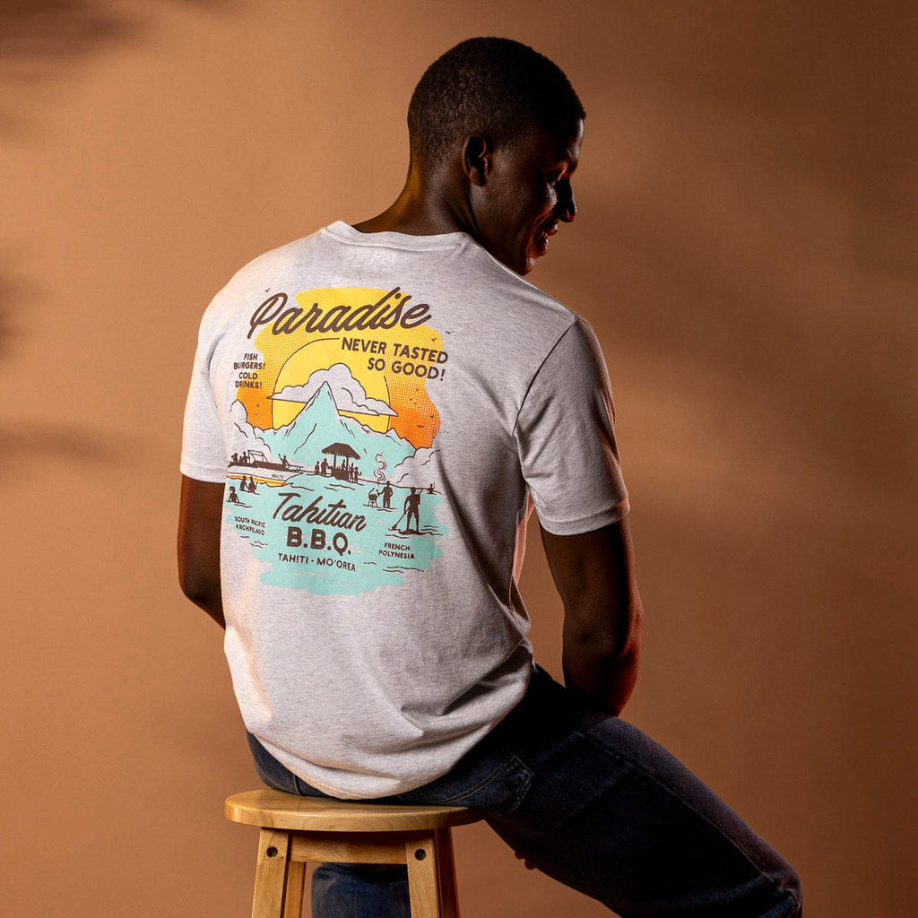 RSVLTS Tahitian B.B.Q. Crewneck Tee in Gray — detail 3