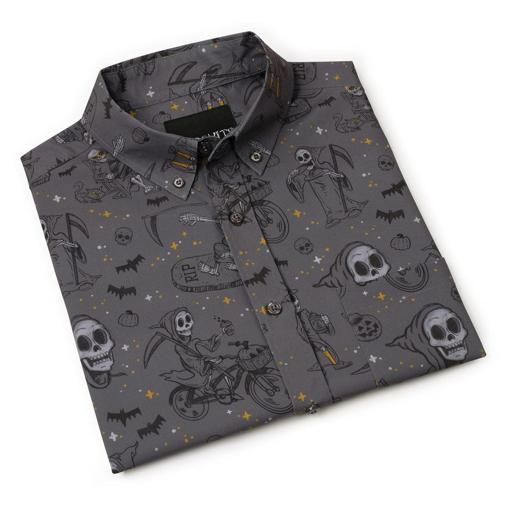 RSVLTS Reaper’s Delight 4.0 KUNUFLEX Short Sleeve Shirt in Gray — detail 8