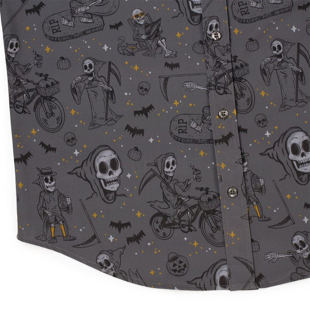 RSVLTS Reaper’s Delight 4.0 KUNUFLEX Short Sleeve Shirt in Gray — detail 7