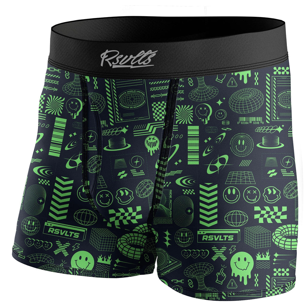 RSVLTS World Wide Widgets Single-Pack Boxer Briefs in Black — detail 3