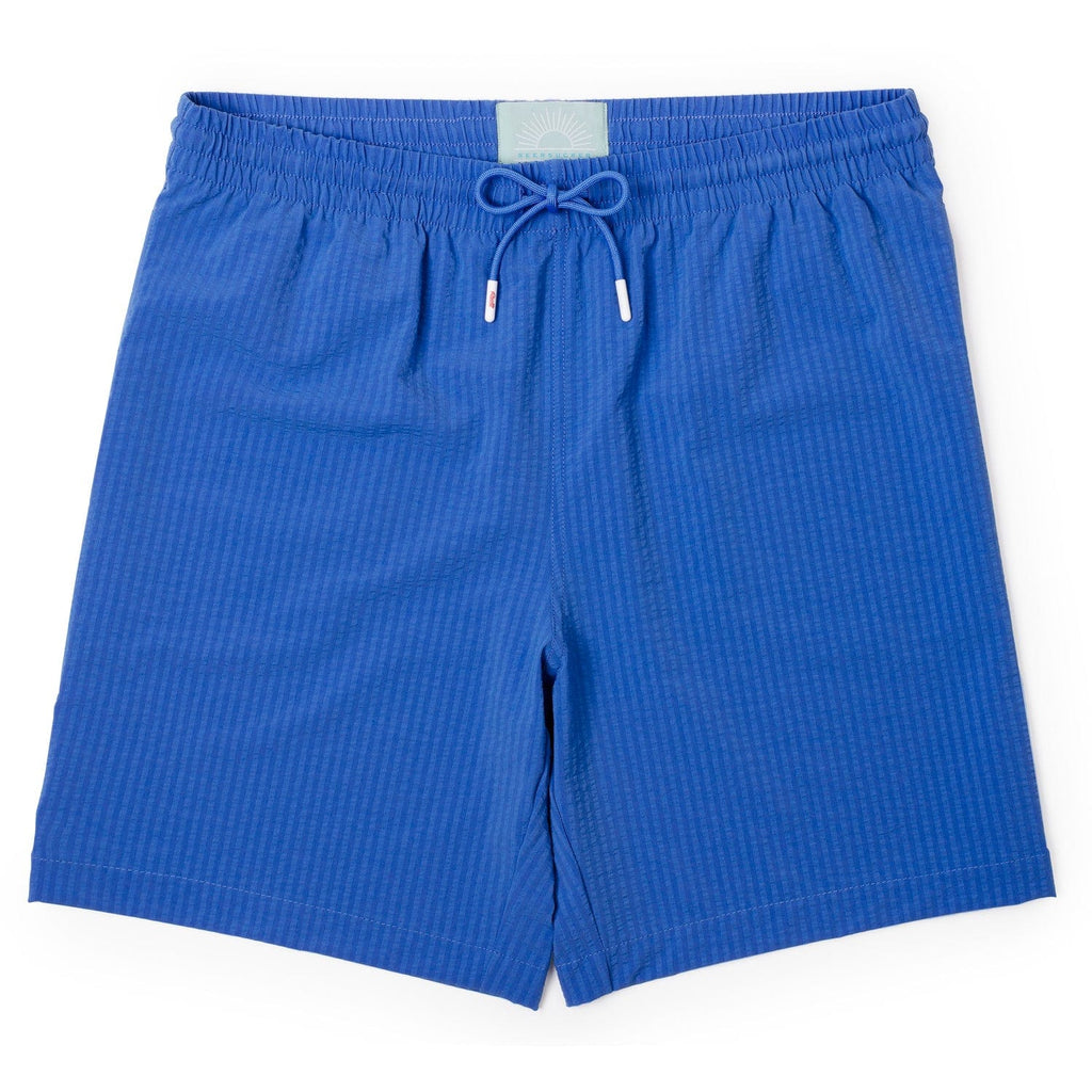 RSVLTS Regatta Stretch Seersucker Hybrid Shorts in Blue — detail 4