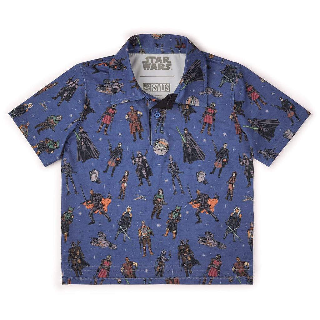 RSVLTS Retro Mando Preschool All-Day Polo in Blue — front view