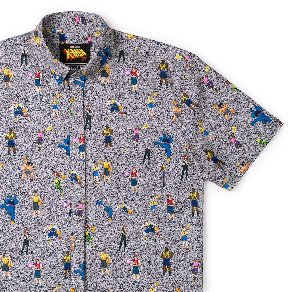 RSVLTS Remember, No Powers! KUNUFLEX Short Sleeve Shirt in Gray — detail 4