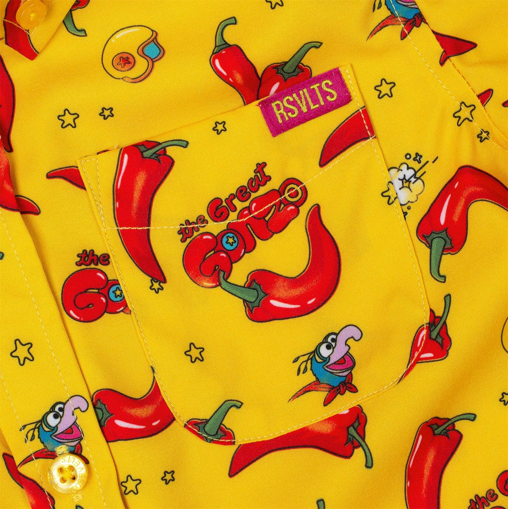RSVLTS The Great Gonzo Preschool KUNUFLEX Short Sleeve Shirt in Red — detail 4